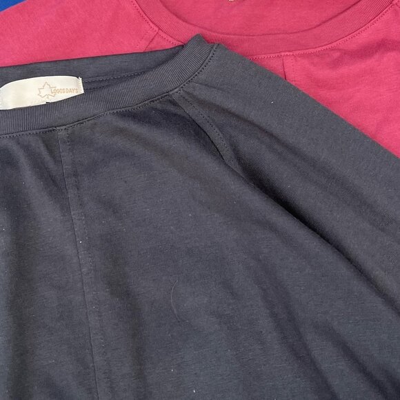 Japanese Brand "Logos Days" Black Patched Blouse - Size L - Picture 2 of 5